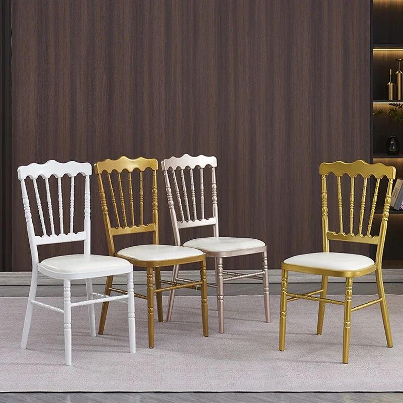 Banqueting Chair Lounge Chairs Glossy Garden Party White Furniture Wedding Social Events Carnival Muebles Napoleon