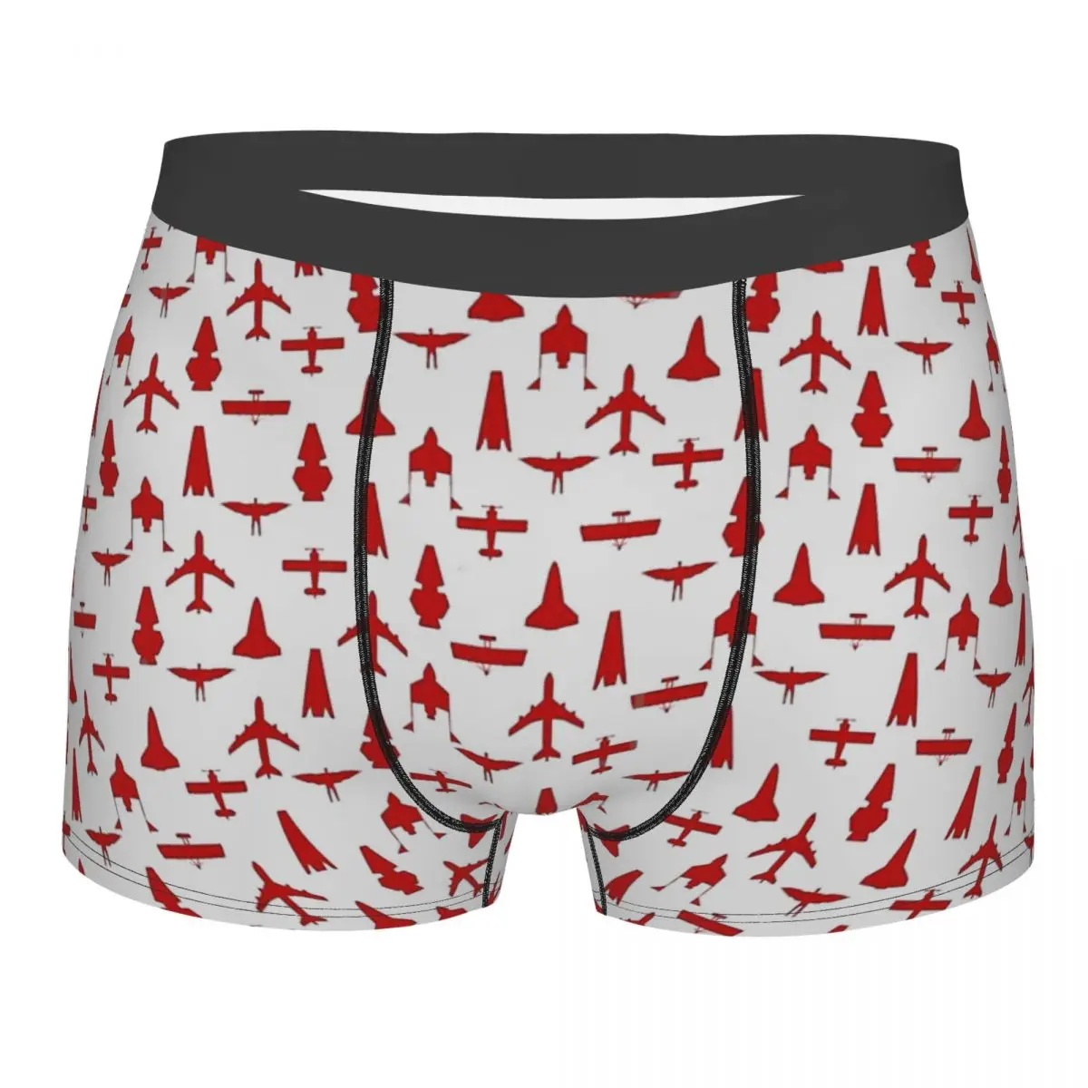 

A Brief History Of Flight Red On White Sticker Pattern The Expanse Underpants Panties Male Underwear Sexy Shorts Boxer Briefs