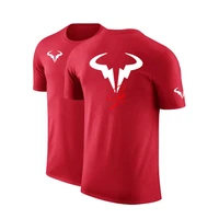 Rafael Nadal joueur de tennis hommes marque coton haute qualité impression ordinaire à manches courtes T-Shirt couleur unie décontracté hauts 5
