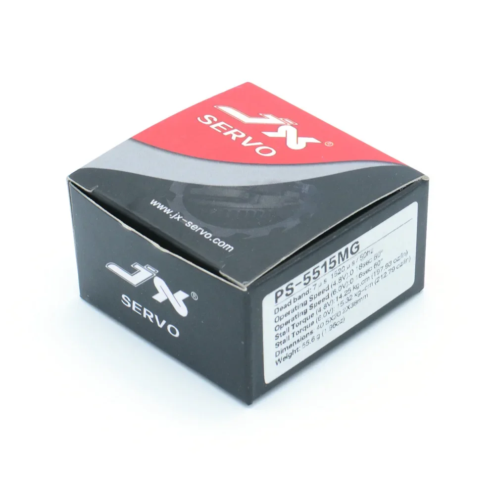 JX 서보 PS-5515MG 고정밀 스티어링 메탈 기어 아날로그 표준 서보, 1:8 1:10 RC 자동차 비행기 부품용, 15kg