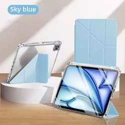Smart Tablet Case with Pen Holder - Enhanced Protection and Style for 2024 Air 11inch M2 (Sky blue)