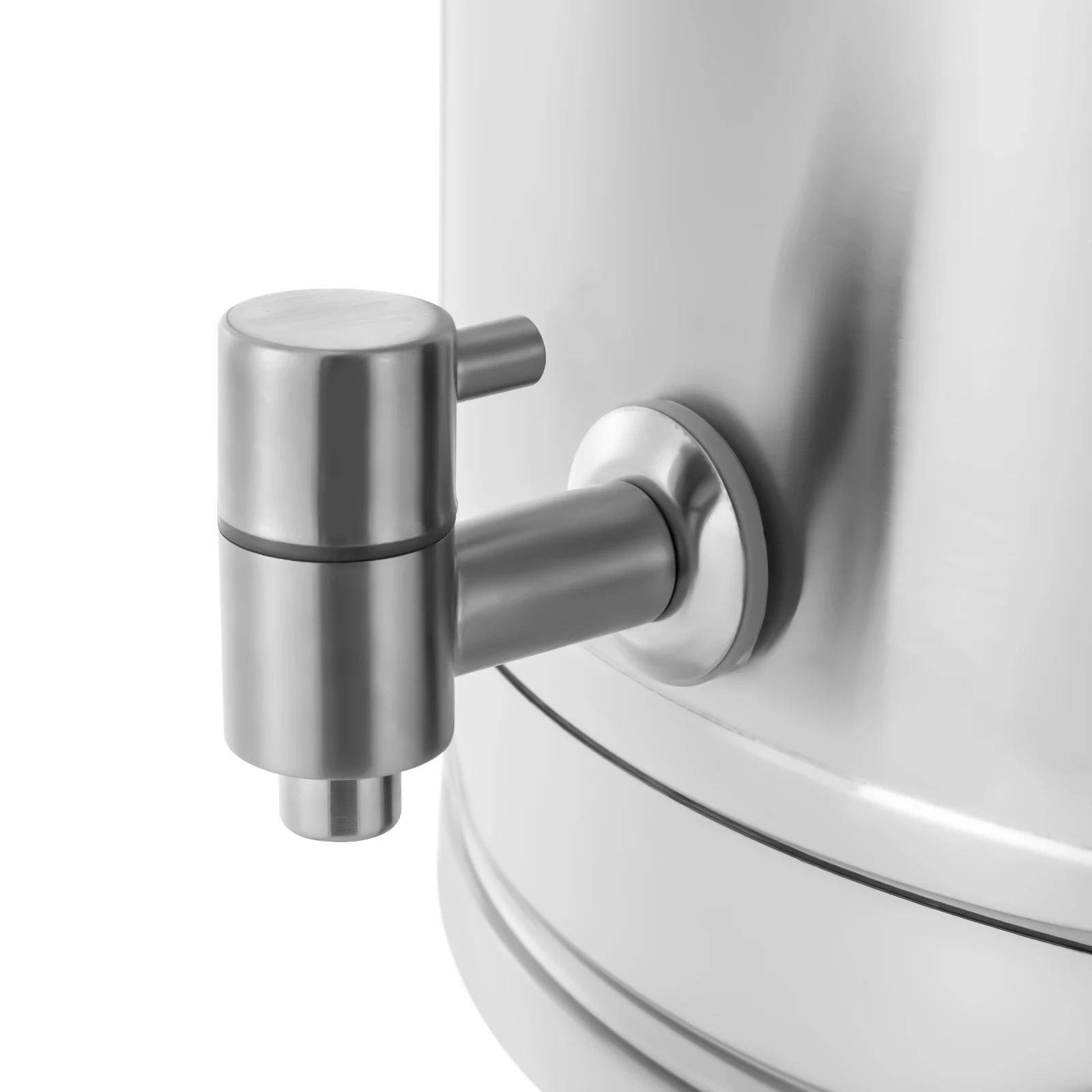 Stainless Steel Milk Can Wine Pail Boiler Tote Jug Lid 9.25 Gallon W/ Faucet 35L