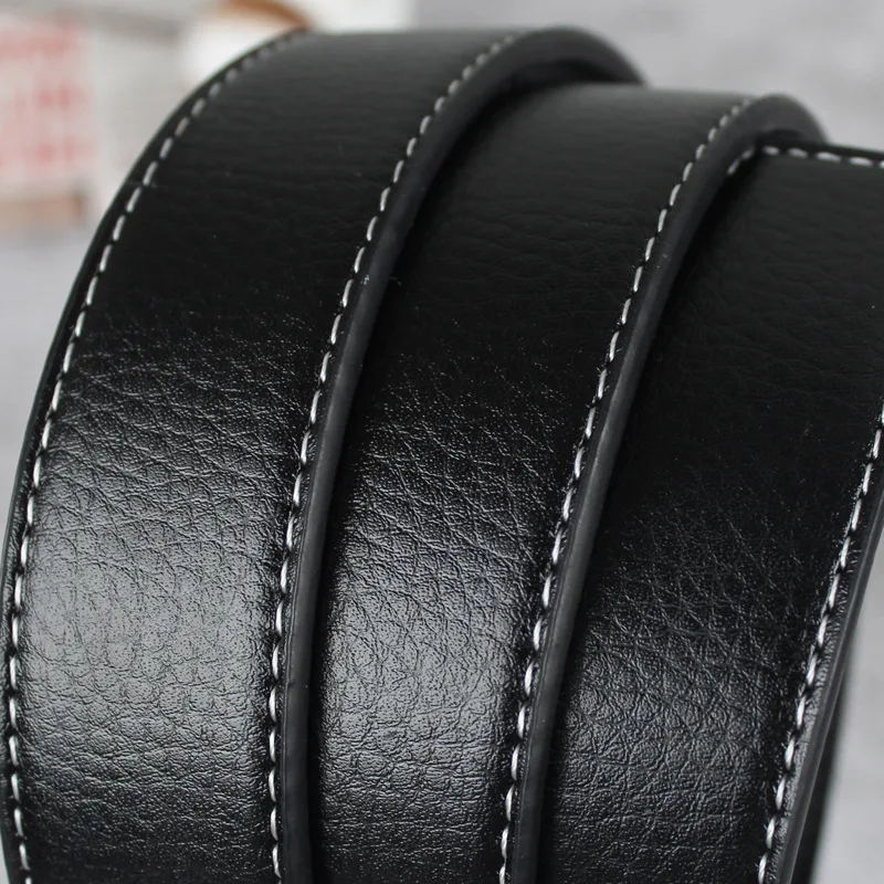 Luxury Design Men's Leather Belt Brand Fashion Casual Business Flat Belt Buckle Jeans Accessories Width: 3.3CM leather belt mens belt jeans belts jeans accessories