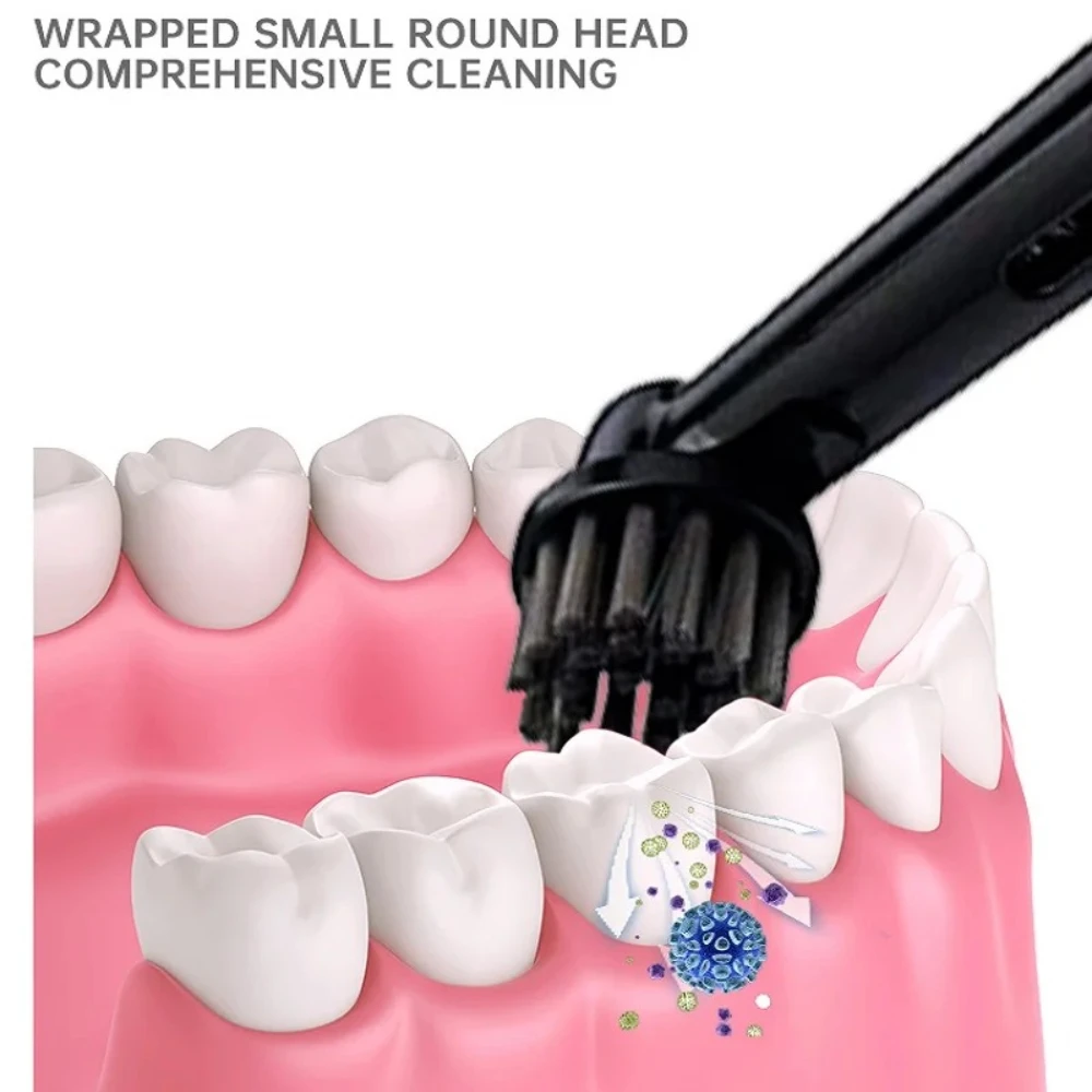 4Pcs 대나무 숯 강모 브러시 헤드는 오랄 B 전동 칫솔 SB-17A 효율적인 청소와 호환됩니다.