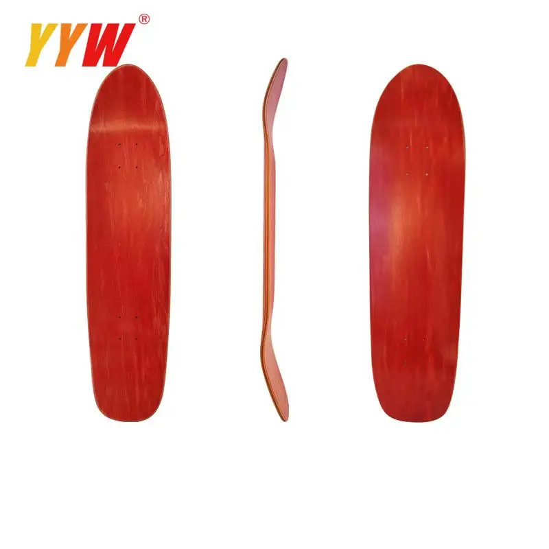 

81cm Red Skateboard Deck Maple Skate Board Blank Adults Kids DIY Hand-painted Decorative Land Surf Board 7 Layers Double Rocker