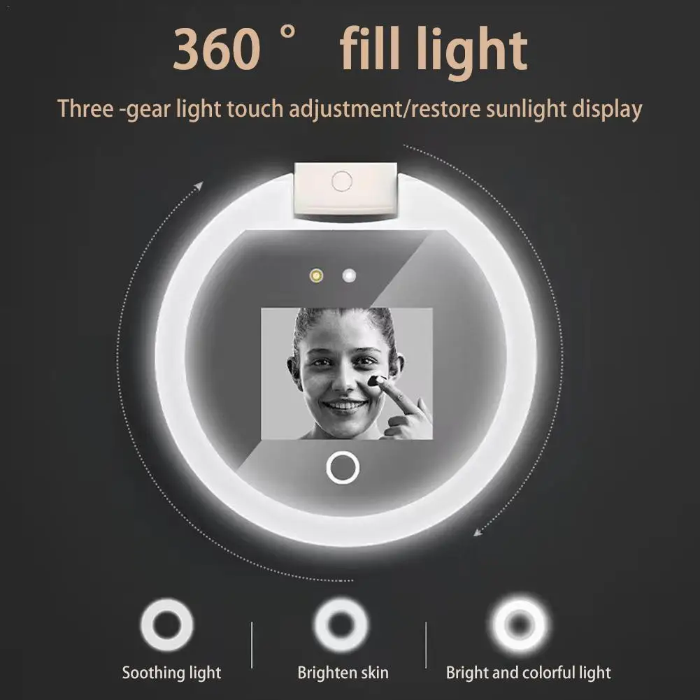 

UV Sunscreen Test Mirror Camera LED Cosmetic Mirror Suncream Effectiveness Skin Condition Suncream Detection Makeup Mirror