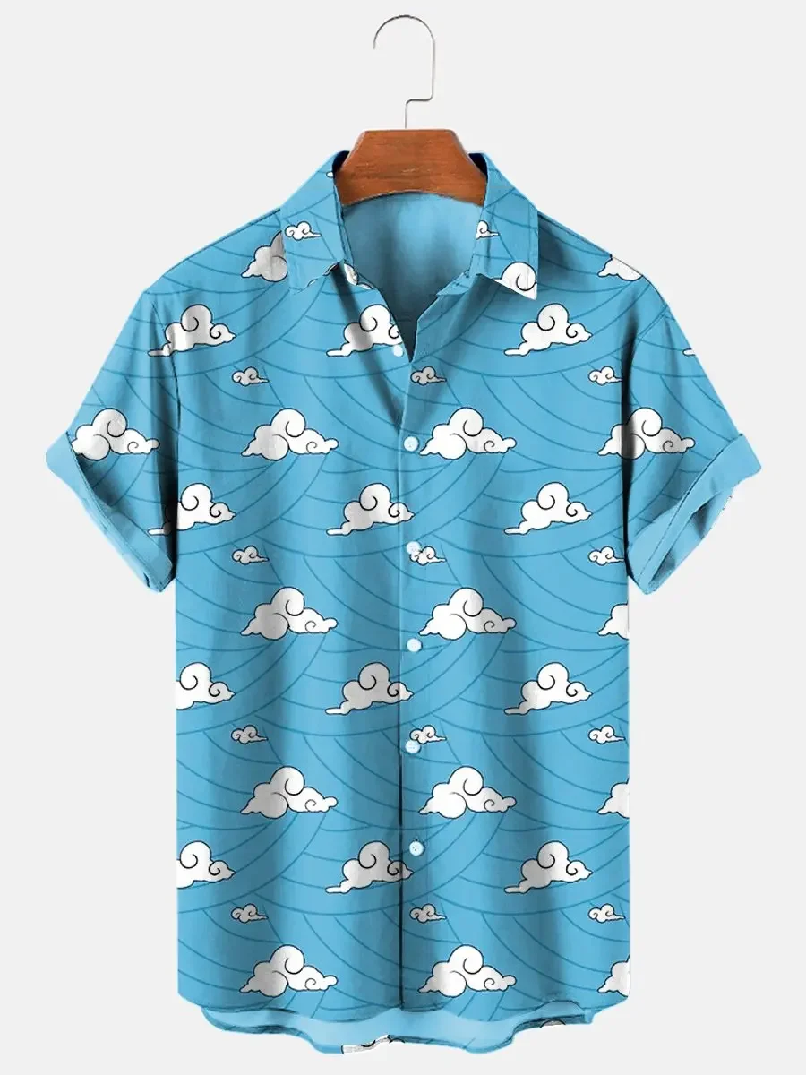 Cloud Wave Print Shirt 3