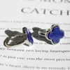 Unit One Piece Half Silver With Natural Lapis Lazuli Gemstone Crystal Finger-rings For Jewelry Making 4