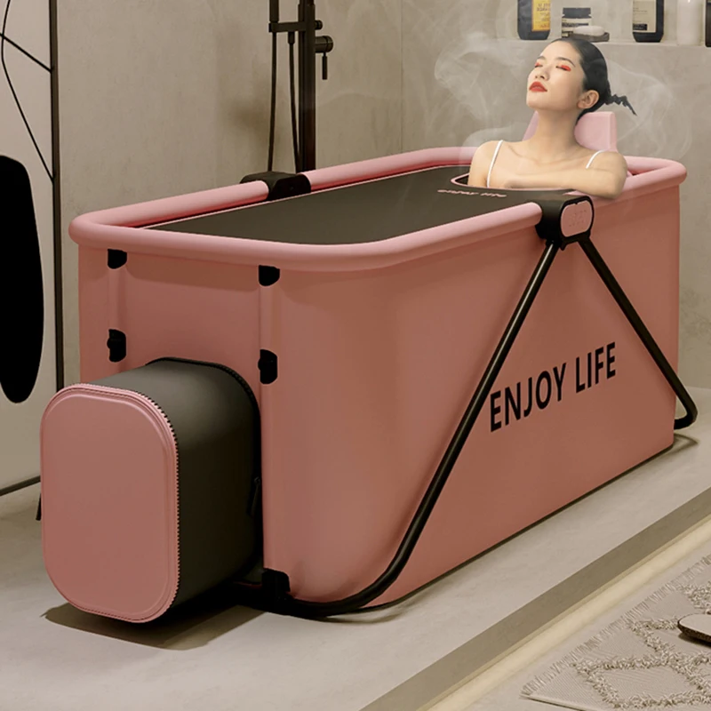 

Freestanding Portable Bathtub Lounger Adults Mobile Sauna Corporal Bathtub Extension Baignoire Pliable Adullte Bathroom Products