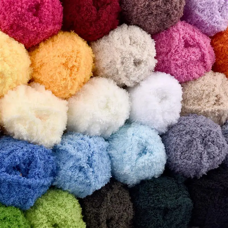 Luxurious Soft Chenille Yarn for DIY Knitting and Crochet Projects