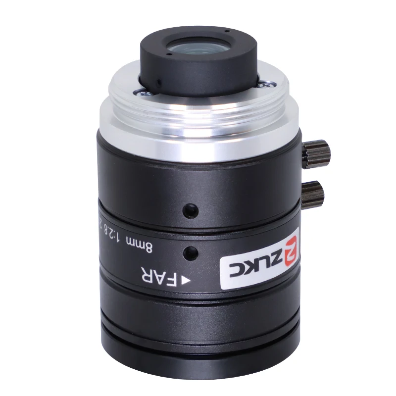 ZLKC 8mm 고정 초점 렌즈 저왜곡 C 마운트 카메라 10MP 고해상도 2/3'' CMOS F2.8 산업용 검사 카메라