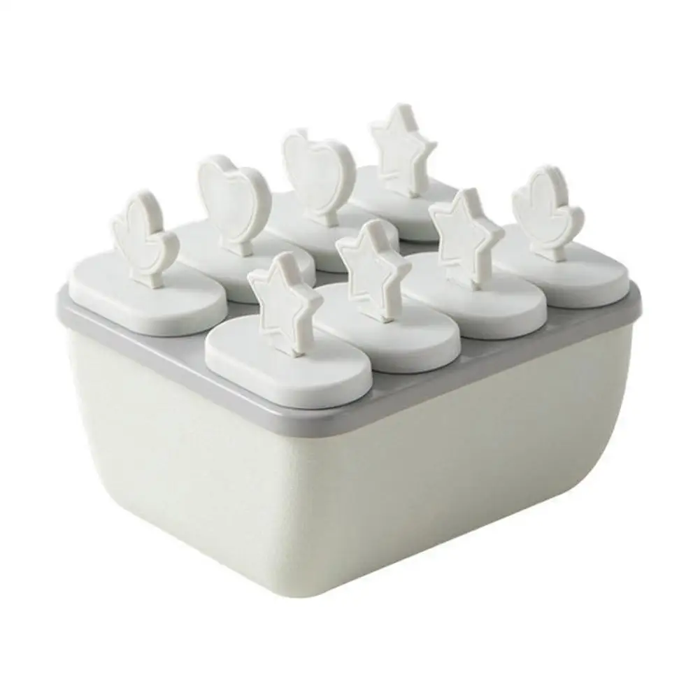 8 Cell Ice Cream Molds Summer Kitchen DIY Model Handmade Maker Mold Cube Ice Fruit Children Mould Popsicle Reusable Freezer H7C6