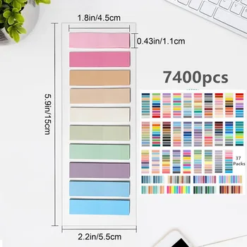 7400 Sheets Transparent Sticky Notes Self-Adhesive BookMarker ...