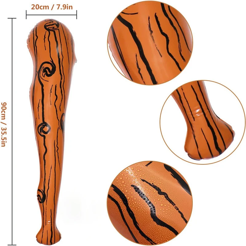 Inflatable Wooden Stick PVC Inflatable Stick Wild Man Hammering And Expelling Monster Caveman Playing Party Prop