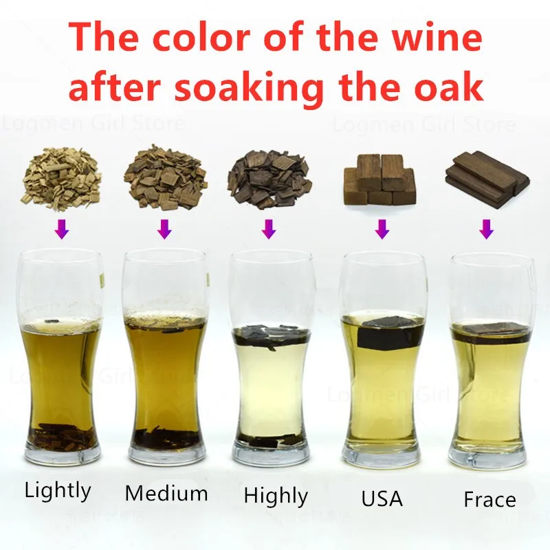 Toasted Oak Wood Chips 100g for Home Brewing Ageing Alcohol Beer Wine Whiskey Brandy Provide The Flavor Of Barrel toasted oak wood chips