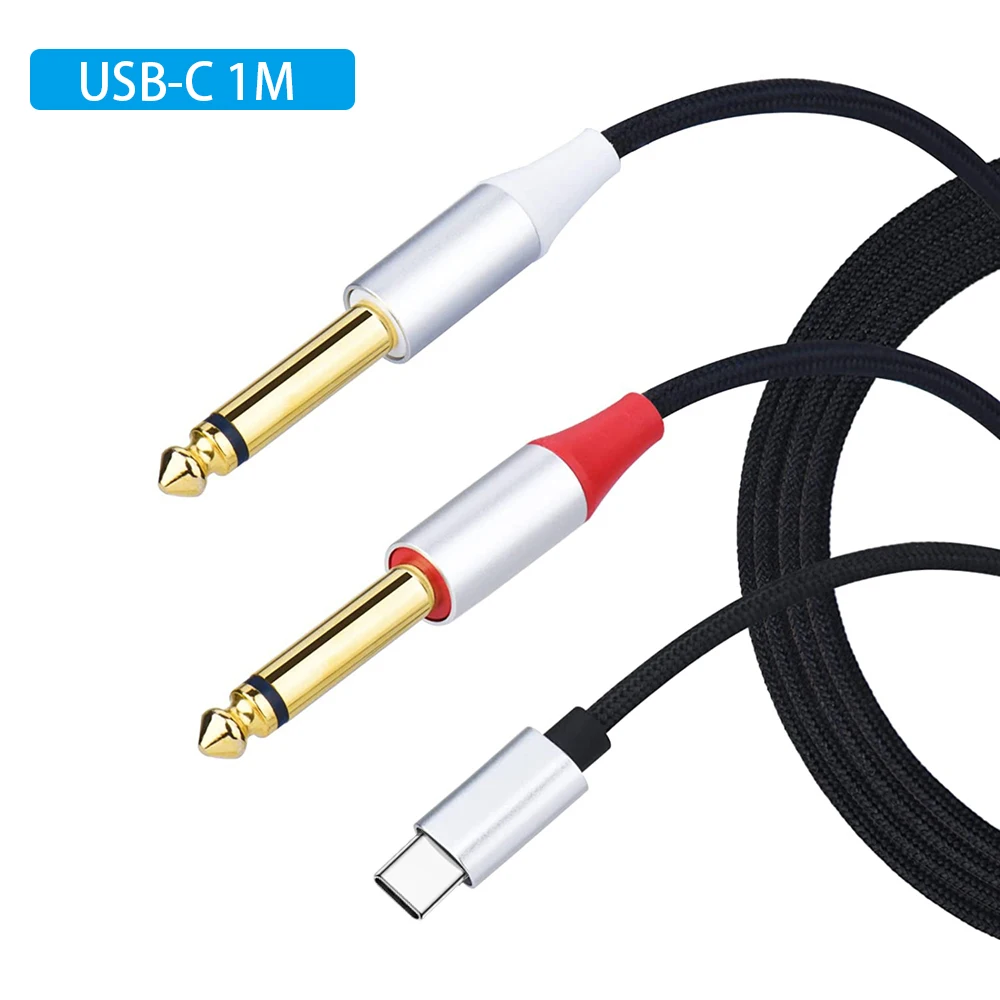 ׷  ̺ Y й Ÿ C  6.35mm, 1/4 ġ TS  ڵ, º Ʈ ȭ , 1M, 2M, 3M