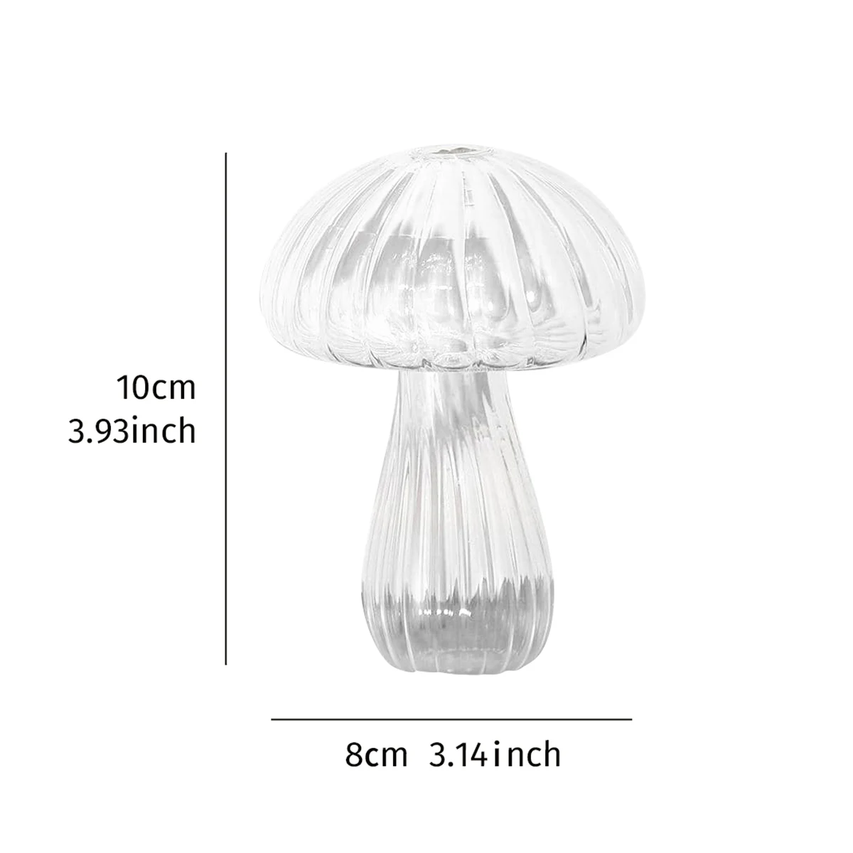 1PC, colored glass mushroom decorative vase, indoor home decoration piece made of glass