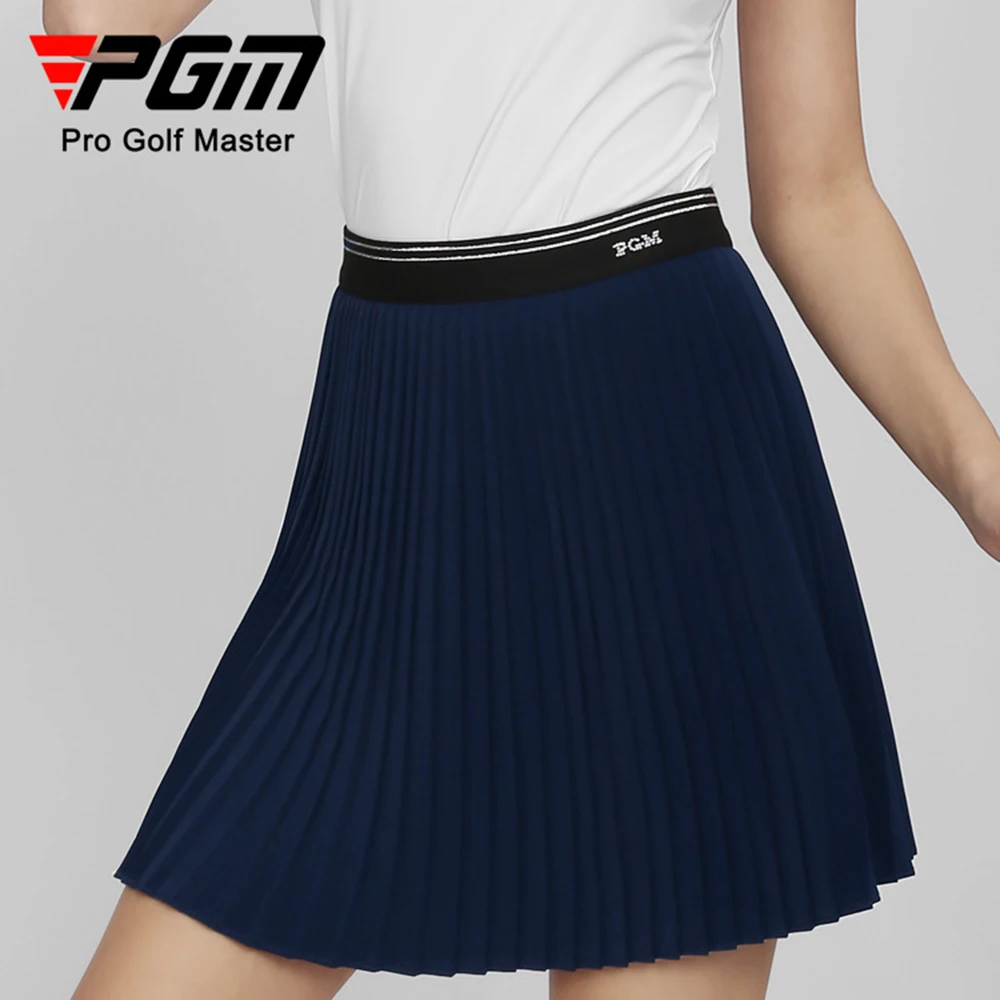 

PGM Women's Golf Skirt Summer Quick-drying Sports Skirt Elastic Belt Bright Diamond Pleated Skirt QZ088