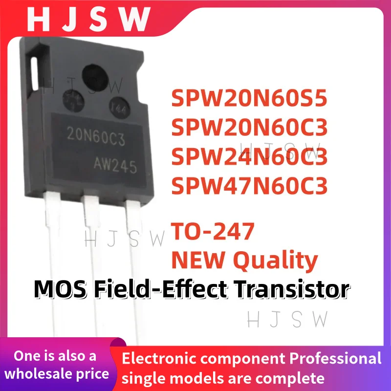 5 Stück SPW20N60S5 – 600V 20A MOSFET, TO-247, Für Leistungselektronik