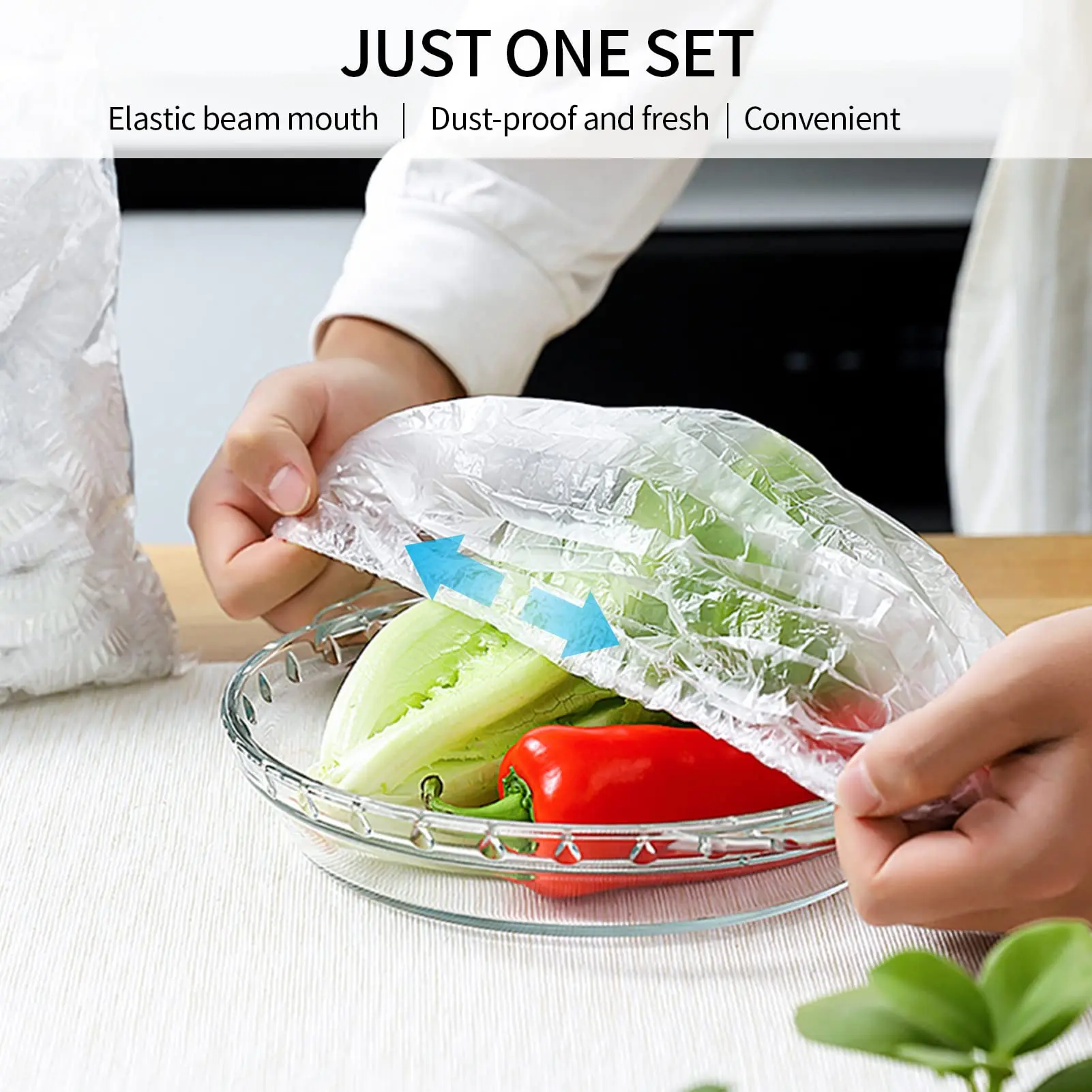 Plastic Bowl Covers Food Covers Reusable Elastic Stretch Kitchen Dining Cookware Canning Lids Fresh