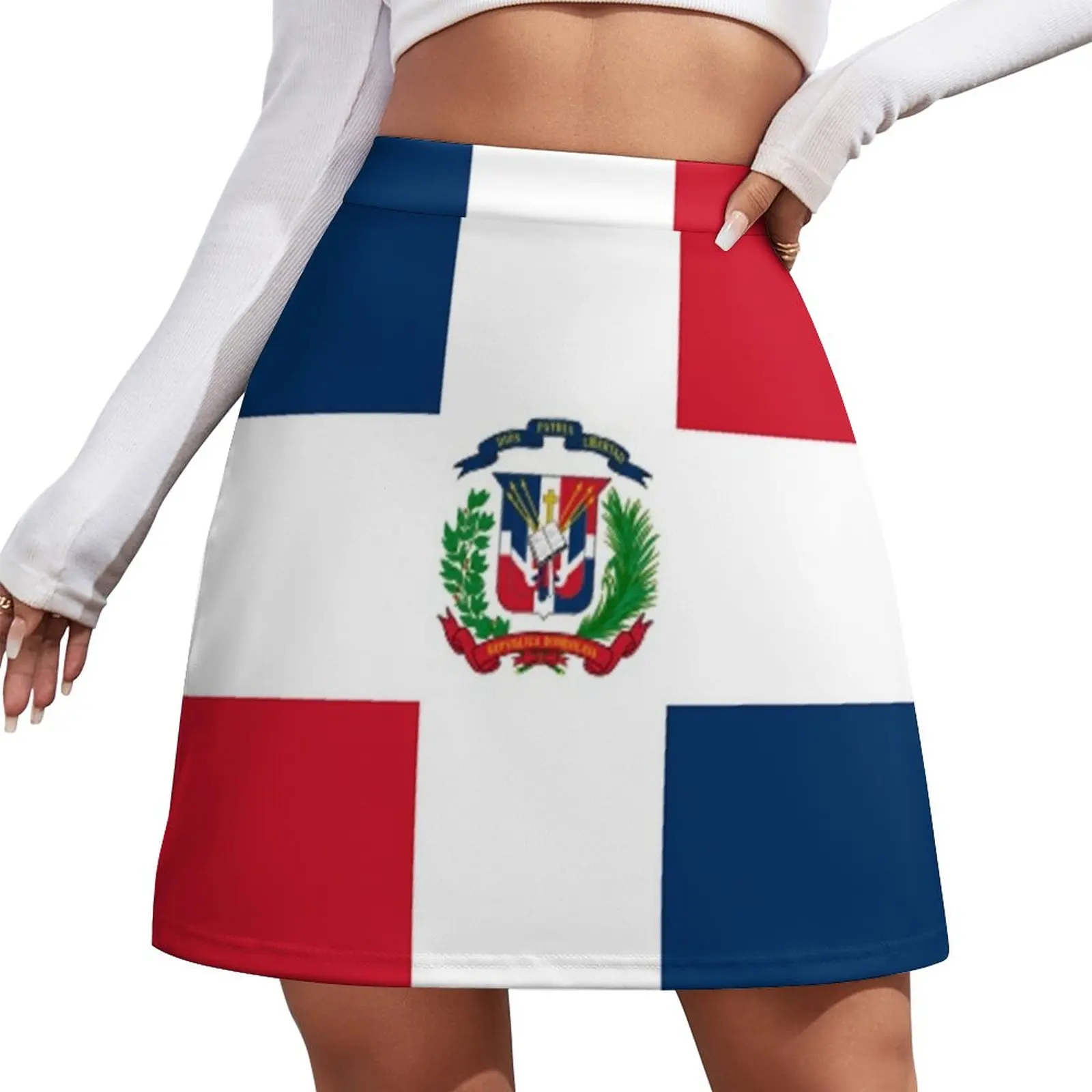 

Dominican Republic Flag Mini Skirt dress women summer korean style summer clothes japanese fashion