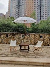  yj Thai Outdoor Sunshade Villa B & B Large Sun Umbrella Terrace Garden Beach White Umbrella 