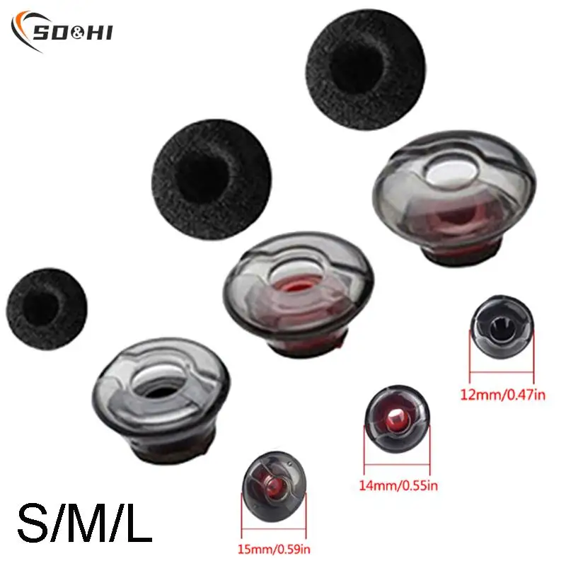 1 Sztuka Dla Plantronics Voyager 5200 Zatyczki Do Uszu Z Miękkiego Silikonu Wkładki Do Uszu Słuchawki Earżele Czarna Pianka