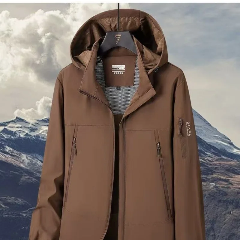 EiAO windbreaker Couple's Softshell Winter Waterproof Windproof Fleece-Lined Outdoor Coat for Hiking Camping Fishing 2025 Trendy