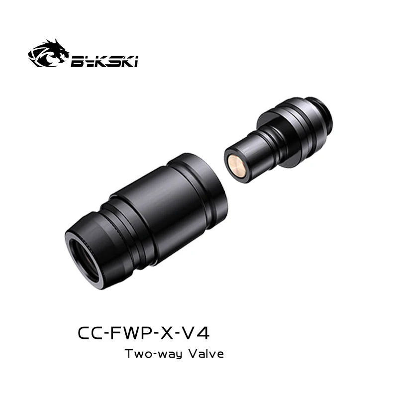 Bykski-dual-direcional Água Stop Valve Server Data Center Liquid Cooling Quick Connector Spt Cc-fwp-x-v4