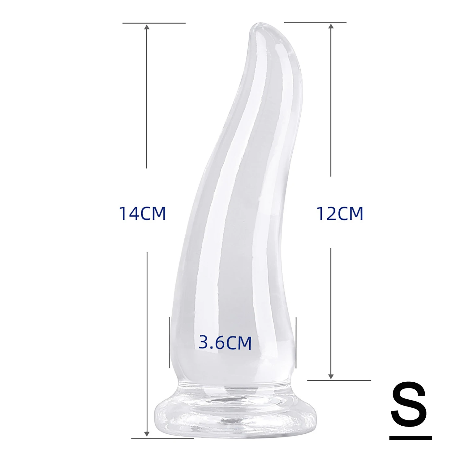 Clear Anal Plug OX Horn Dildo Anus Prostate Dilator Beads Massager Butt Plug Suction Bottom Sex Toys For Men Women Adult 18+