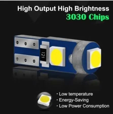 2/10Pcs T5 Led Bulb W3W W1.2W Led Canbus Car Interior Lights Dashboard Warming Indicator Wedge Auto Instrument Lamp 12V - Image 4
