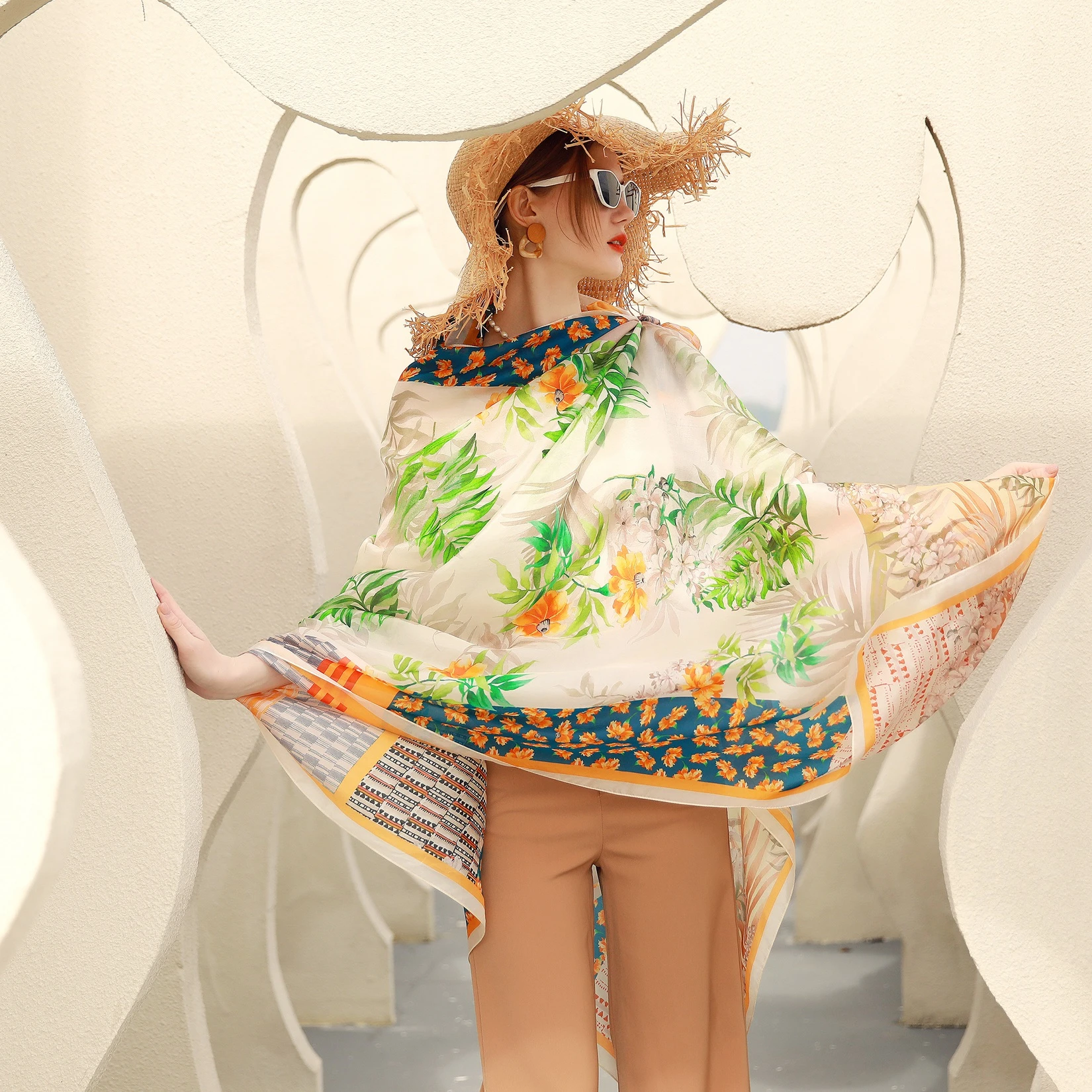 hoofdpijn Slepen Ik geloof Scarf Luxury Brand Spring 2022 New Fashion Chiffon Silk Hijab Print Thin  Sjaals Zomer Long Scarves Foulard Women Shawls - Wraps - AliExpress