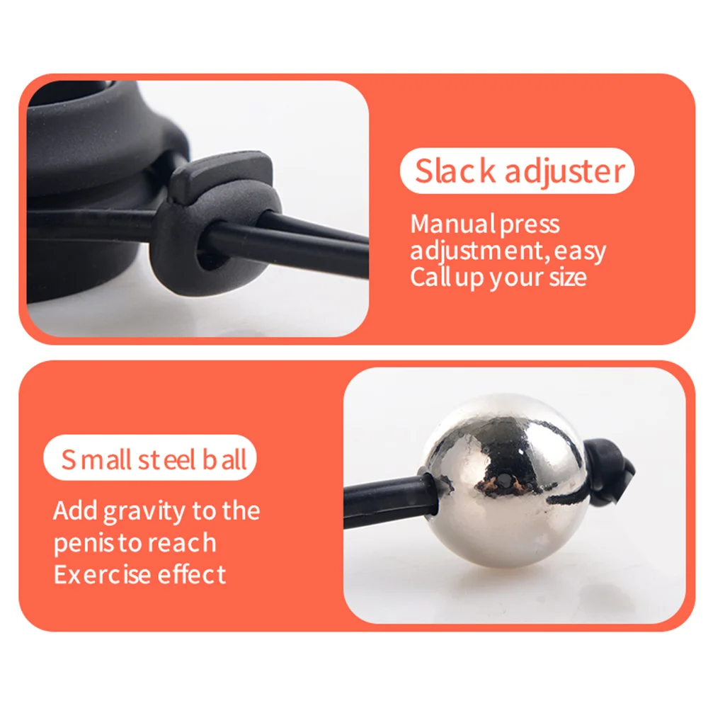 Male Sex Toys Men Cock Rings Drop Ball Heavy Weight Stretcher Silicone Penis Ring Enlargement Extender Pull Eexercise Tool Adult Erotic Toys