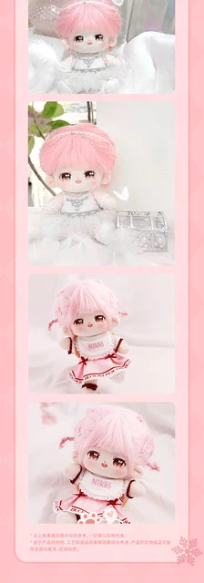 Bonecas Kawaii de pelúcia originais, Roupas Cosplay, Vestir, Cabelo Nikki  Rosa Bonito, Olho Grande, Garota Loli, Presente de Aniversário, 20cm -  AliExpress