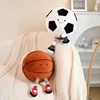 Smile Expression Basketball Football Pillow Soccer Ball Shaped Plush Toys Home Decoration Soft Cushion Birthday Christmas Gift 2