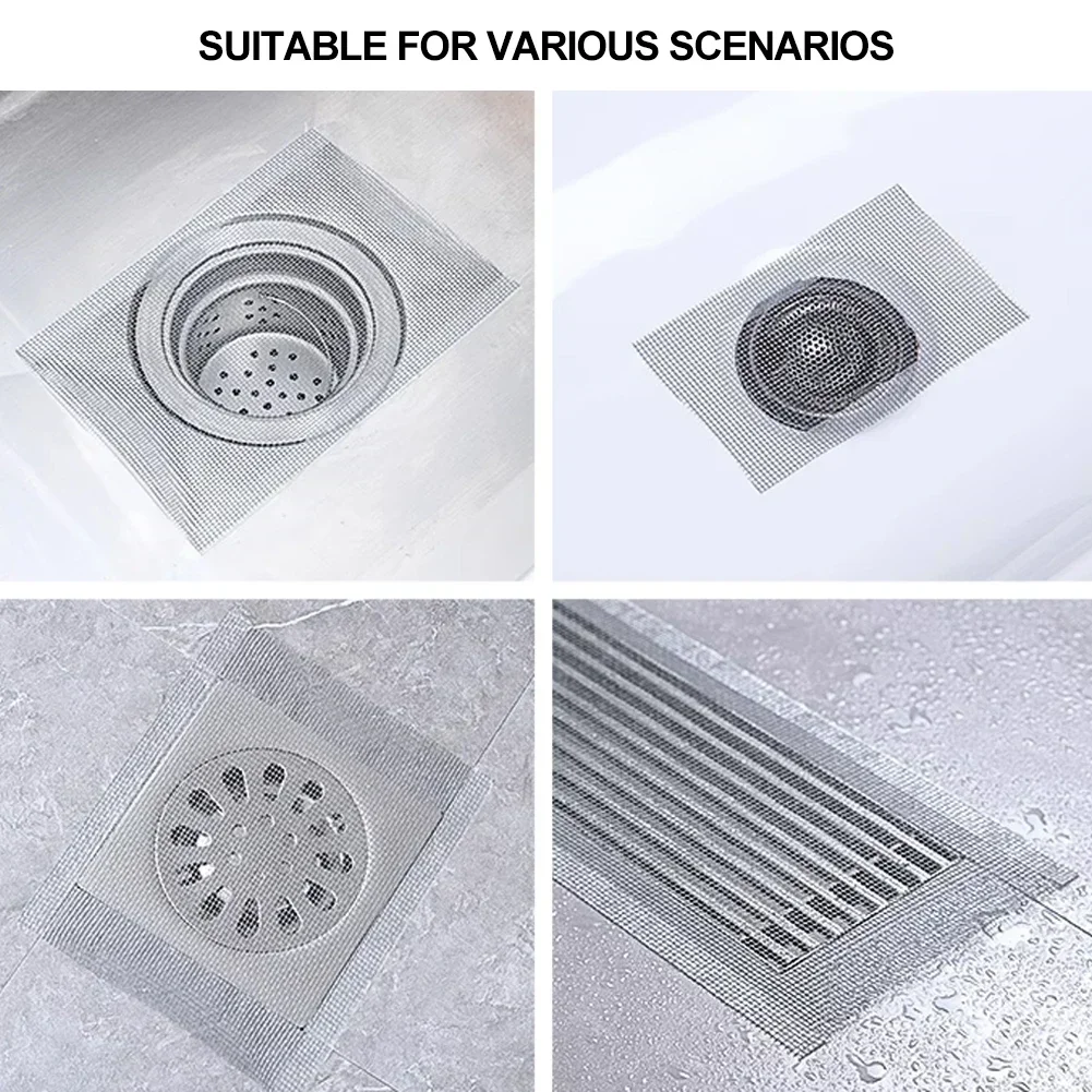 Cuttable Shower Drain Hair Catcher Self Adhesive Floor Drain Stickers Disposable Mesh Bathroom Kitchen Sink Hair Filter 10/5m sink filter floor drain sticker shower drain catcher floor drain filter hair drain catcher hair drain filter floor drain hair catcher drain hair catcher floor drain hair filter