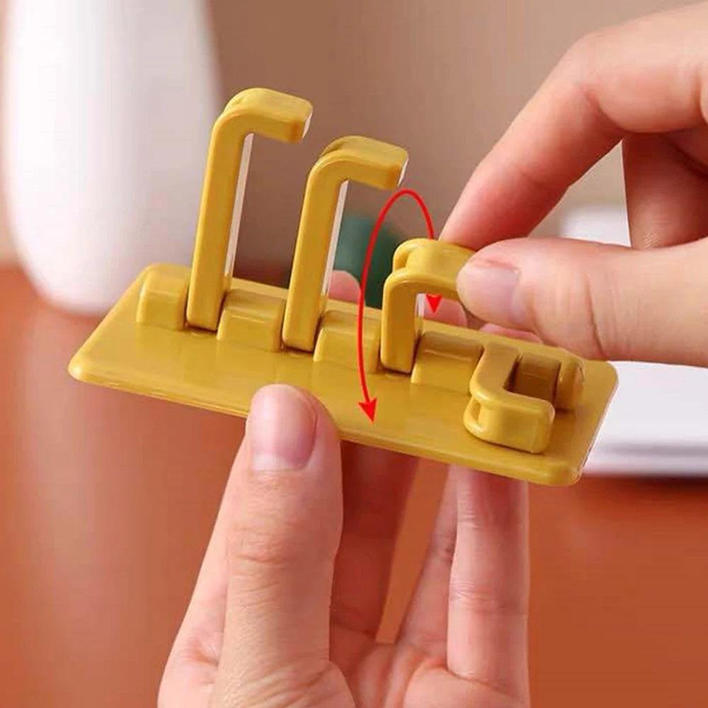 Behind The Door Clothes Hook Save Space Strong Adhesive Convenient Best Seller Functional Popular Nailless Hook 4 Hooks Up