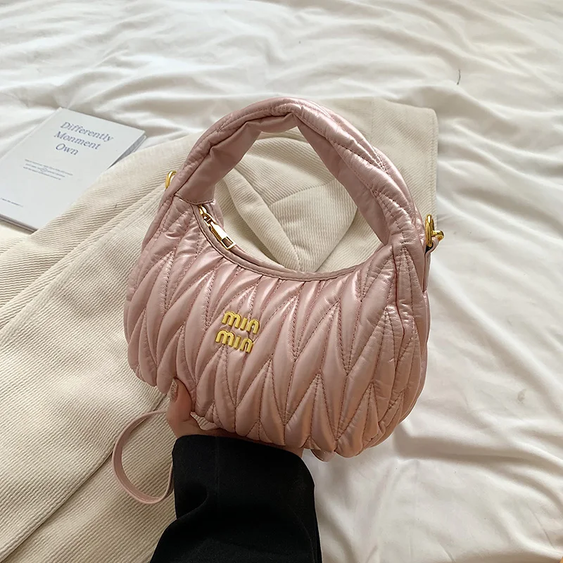 thumbnail image 1 of Bolsos de mano tipo hobo de hilo, bolsos cruzados de hombro para mujer, bolsos de mano y carteras, 2024, nuevos bolsos de mensajero para mujer, diseñador de moda, 1 of 5