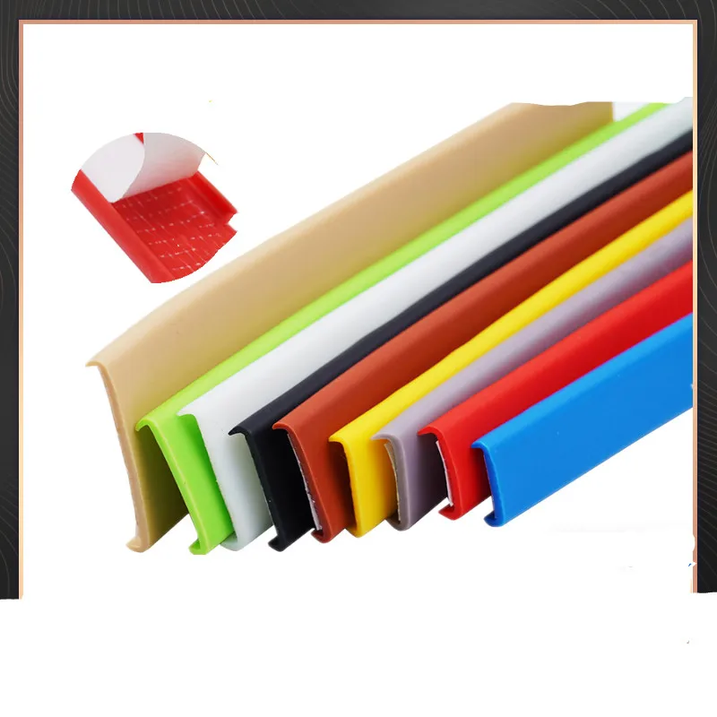 2M Adhesive Edge Banding Tape furniture edging tape decorative edge strip 5-36mm U PVC Veneer Sheets for Furniture Cabinet Table Edge Guard Protector Seal Strip Decor