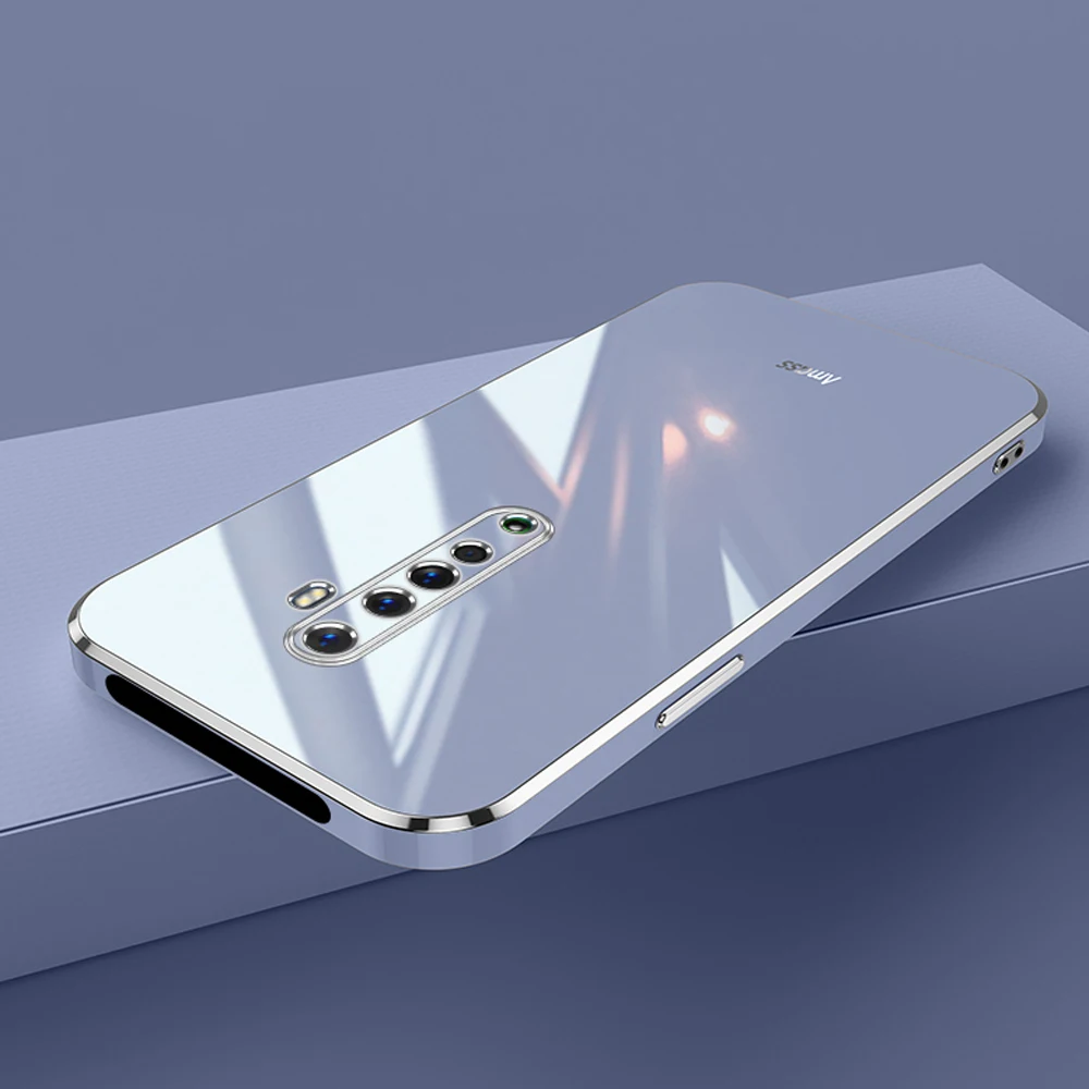 Luxury Square Plating ShockProof Silicone Back Cover