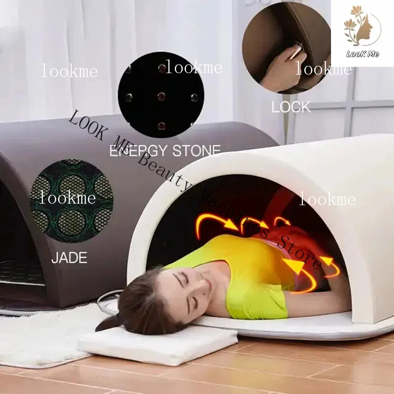 2025Newest far infrared body slimming sauna bed tourmaline therapy heated detox sauna bed 2