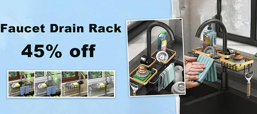 Description Picture 3 of itemHome Storage Drain Basket Kitchen Sink Holder Adjustable Soap Sponge Hanging Drain Basket Bag Kitchen Accessories