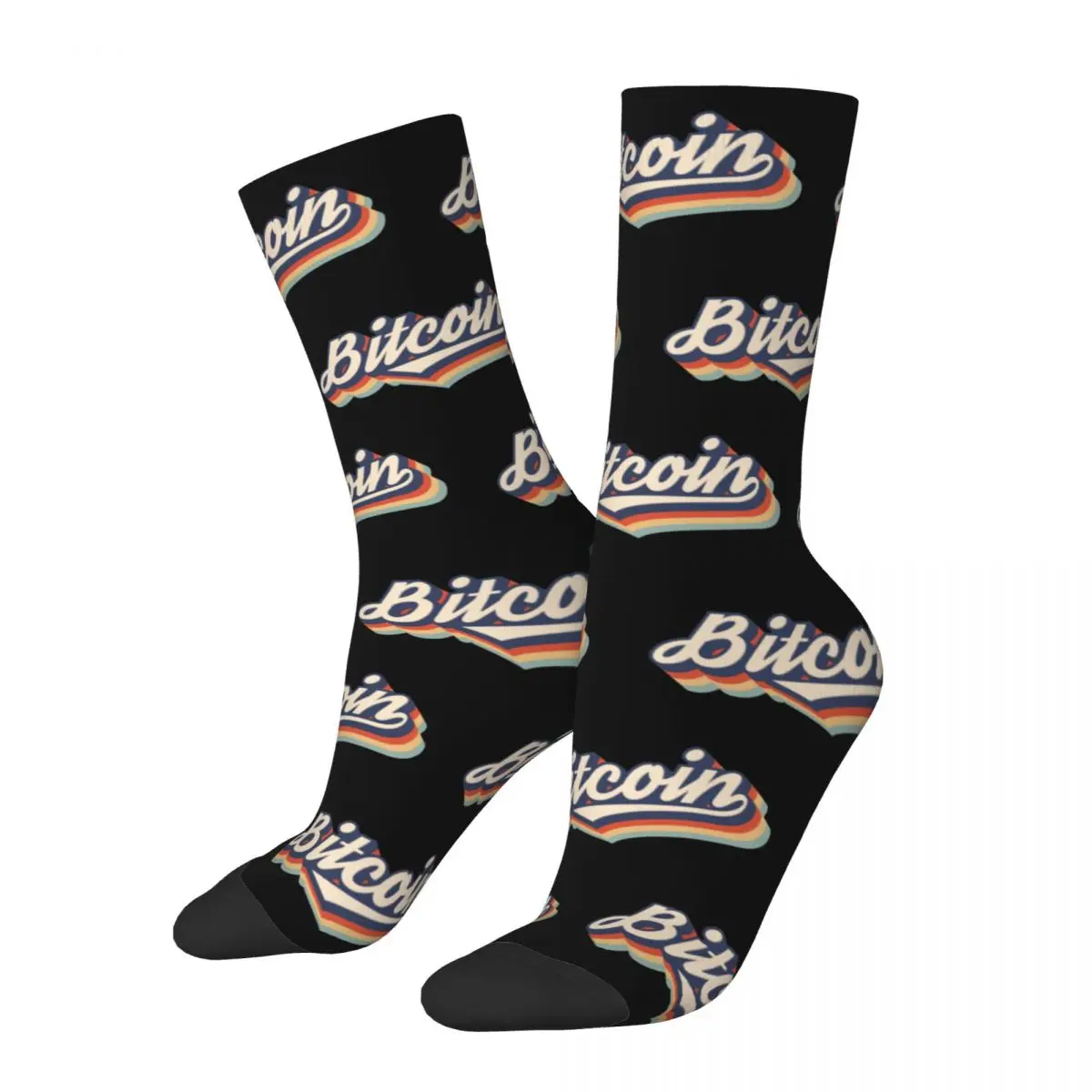 Bitcoin Retro Crypto Currency Socks Men Women Casual Socks Novelty Spring Summer Autumn Winter Socks Gifts