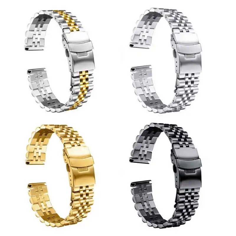 18mm 19mm 20mm 22mm 316L Stainless Steel Solid Jubilee Universal Straight End Watch Band Strap Fit For SKX ROX Watch