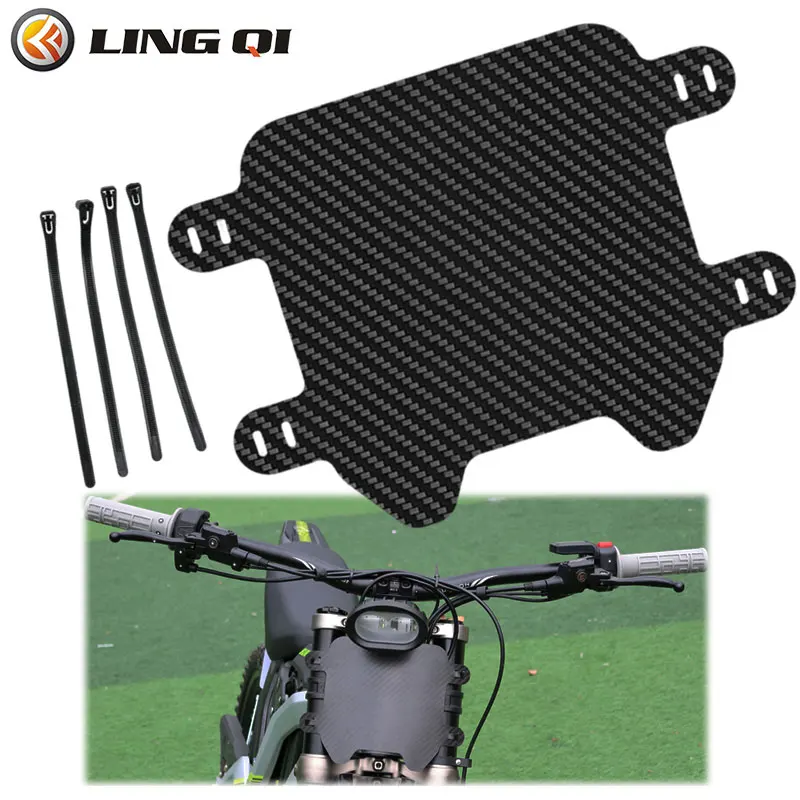 LINGQIElectricMotorcycleUpgradesModifiedCarbonFiberNumberPlateForSurronSurRonSUR