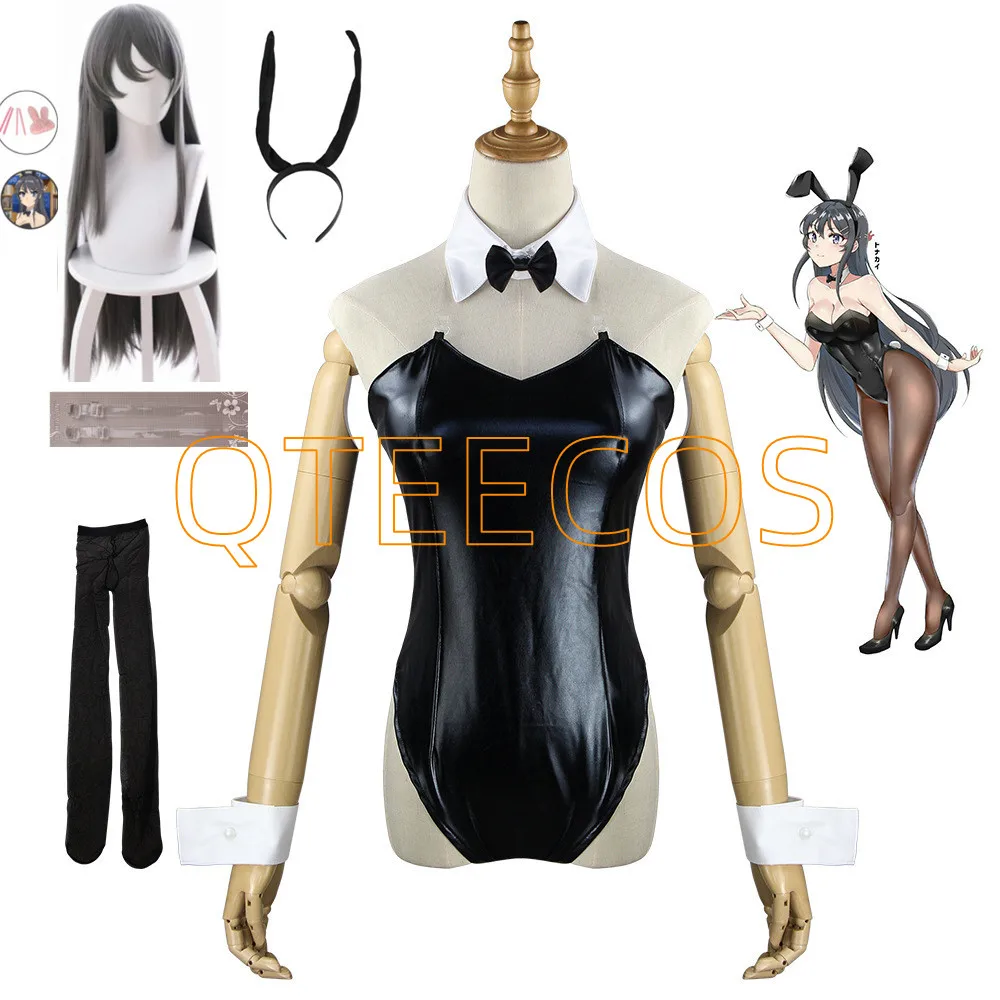 Anime Seishun Buta Yarou wa Bunny Girl Senpai no Yume wo Minai Cosplay  Costume Girls Sexy Cute Faux Leather Rabbit Hallowe - AliExpress