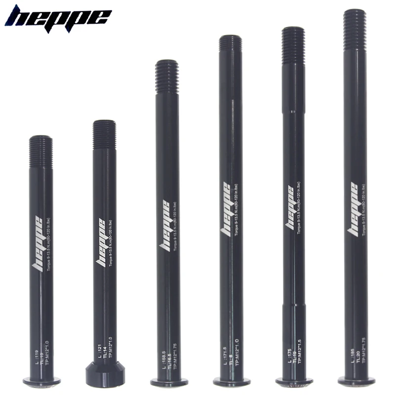 

HEPPE Mountain Road Bike Thru Axle Skewers M12 M15 Front Fork Shaft MTB Rear Hub Thru Axle 12x142/148 12x100/110 P1.0/1.5/1.75