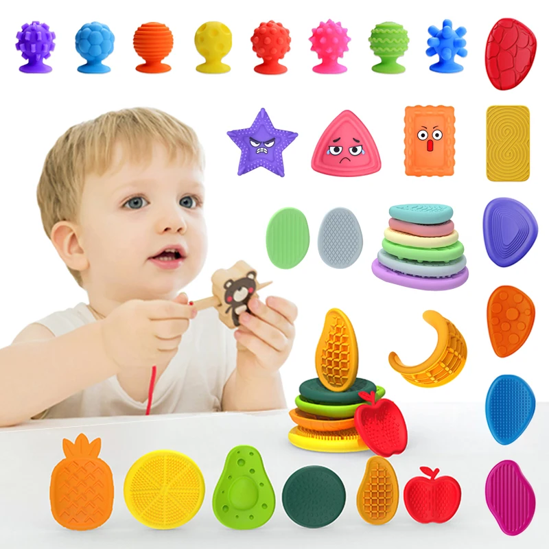 Set De 12 Piedras Sensoriales De Silicona - 6 Texturas Y 8 Colores, Juguetes Antiestrés Para Autismo, TDAH Y Ansiedad, Niños Y Adultos