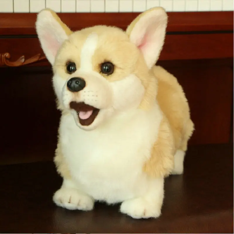 Simulation Corgi dog doll Short-legged dog stuffed animal toy