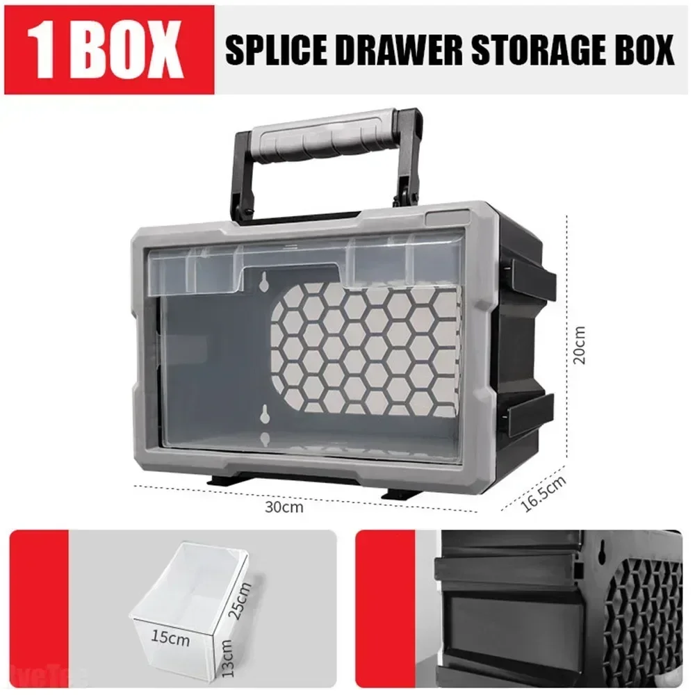Multi-grid Drawer Toolbox Professional Tool Box Organizer Parts for Mechanics Suitcase Screws Accessories Accessories Plastic 6